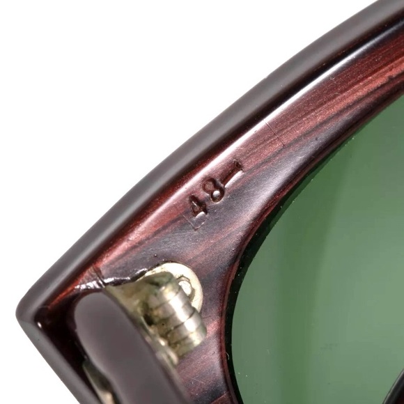 SALE ! Vintage 12K GF Whitney 22 Brown Woodgrain Gold Club Sunglasses - Picture 9 of 10